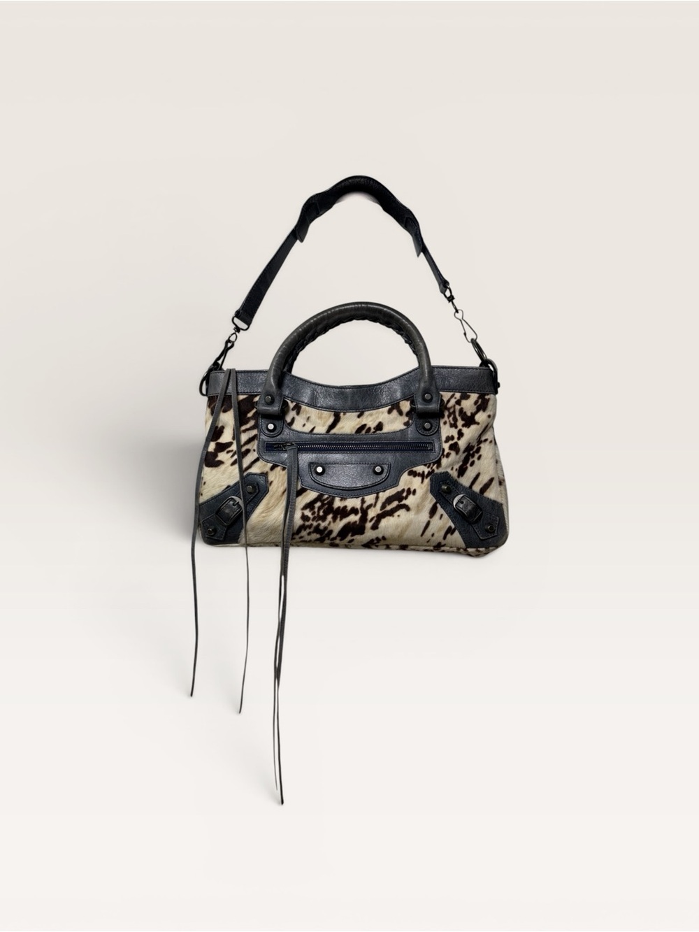 Balenciaga Pony Hair First Bag Moto Y2K City Style - Picture 3 of 8